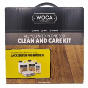 WOCA Pflegebox lackiert, Clean and Care für Baumbusböden