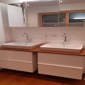 Bambus Tischplatte, Bambusparkett Badezimmer Modern