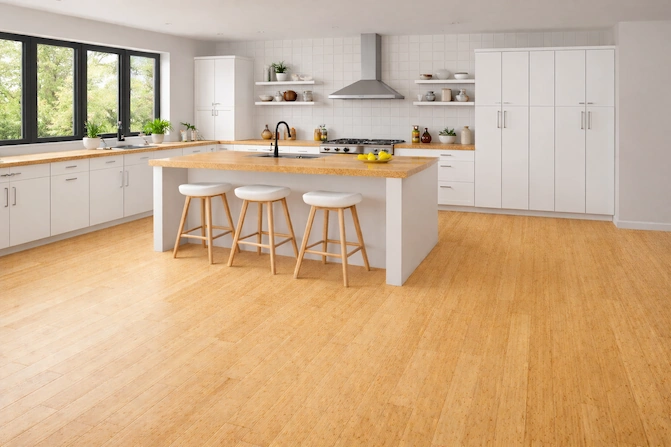 Bambusparkett in der Küche